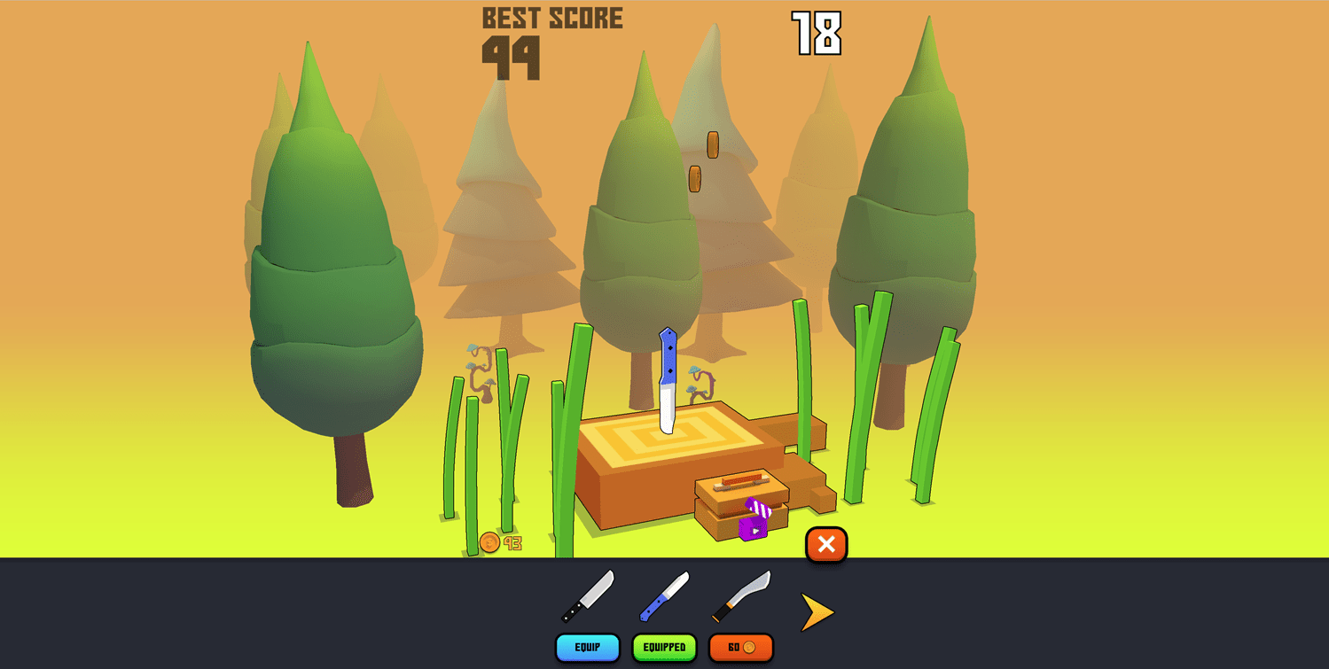 🕹️ Play Knife Flip Game Free Online Idle Tap Knives Throwing Video