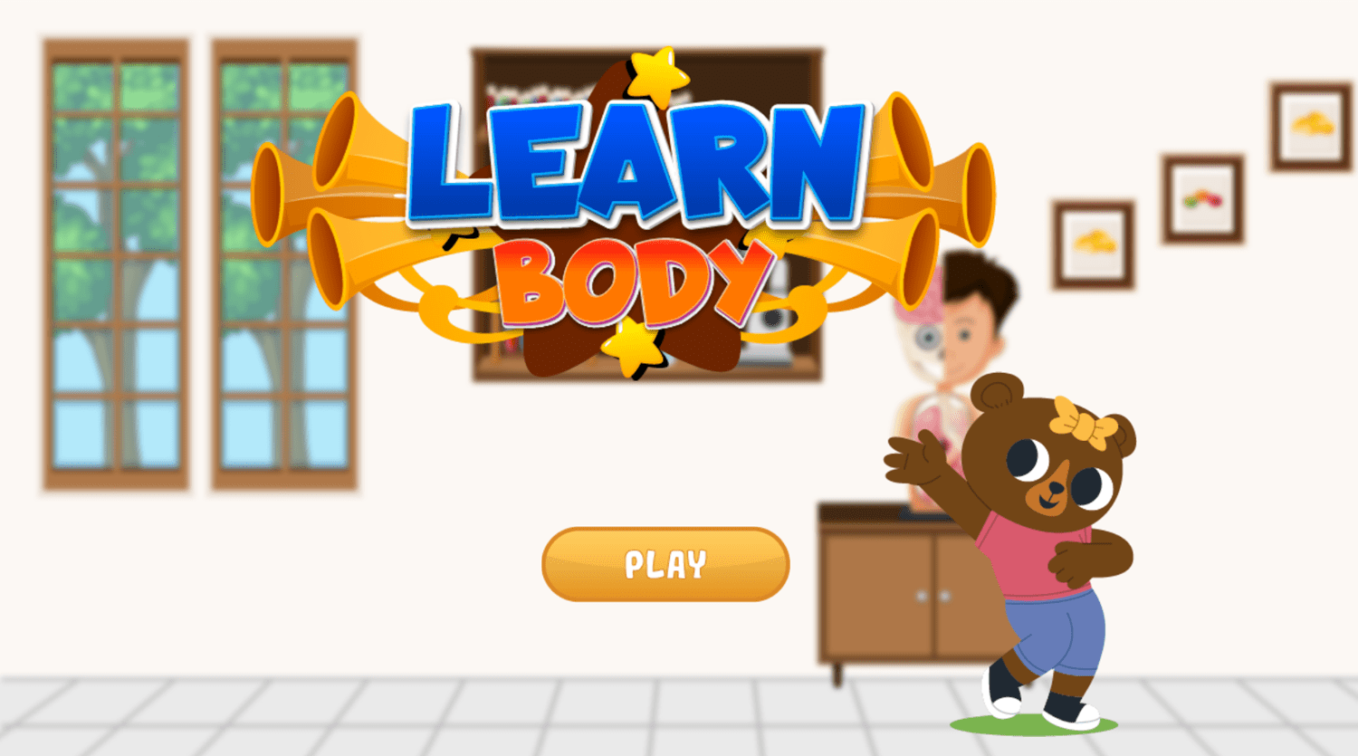 🕹️ Play Learn Body Game Free Online Body Part Words Video Game for Kids
