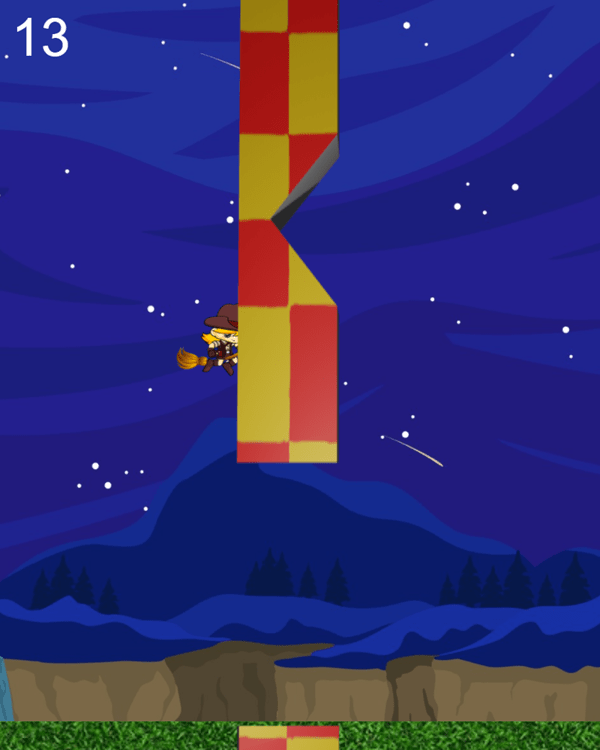 🕹️ Play Magic Broom Game Free Online Halloween Flying Witch Flappy