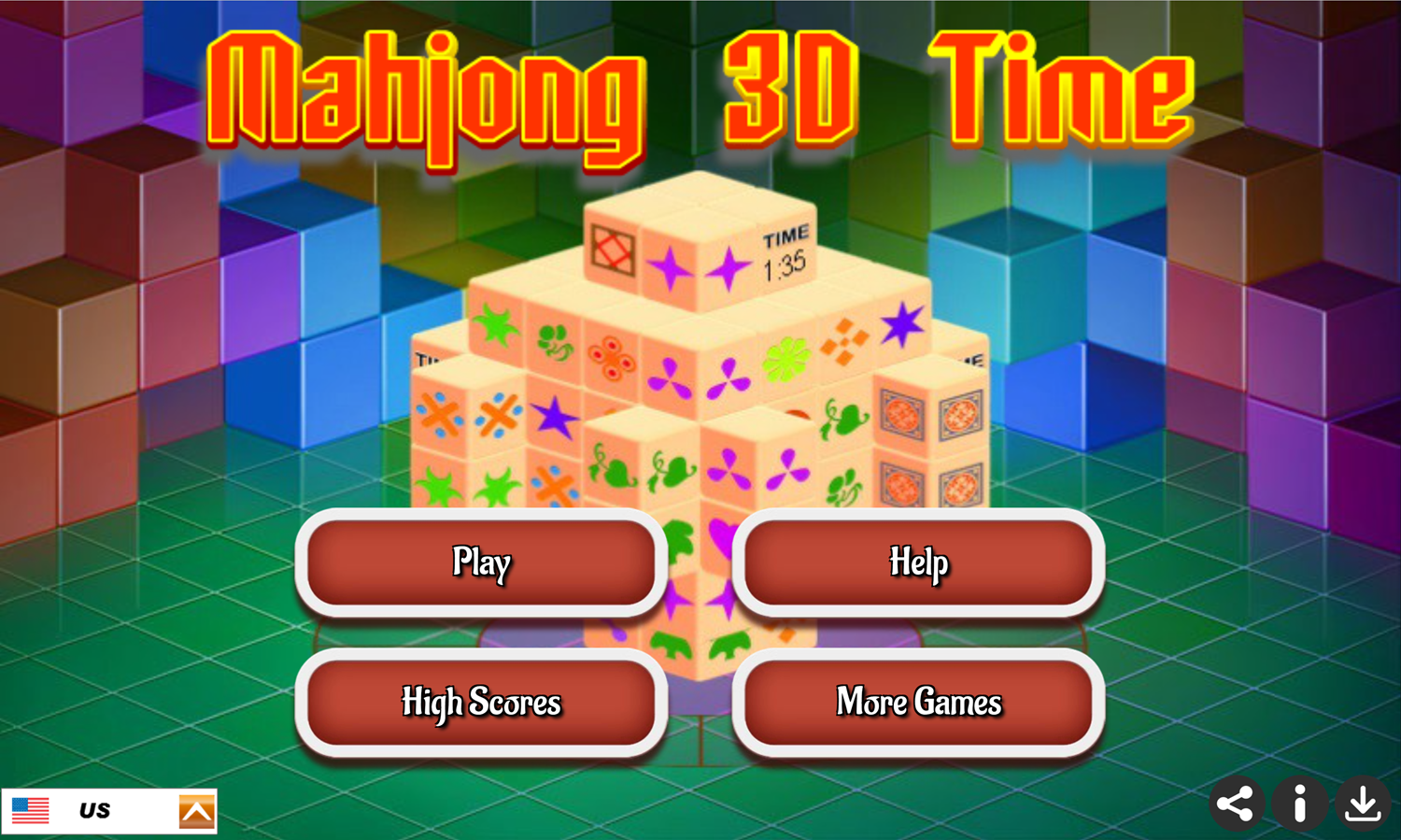 🕹️ Play Mahjong 3D Time Game Free Online 3D Mahjong Solitaire Video