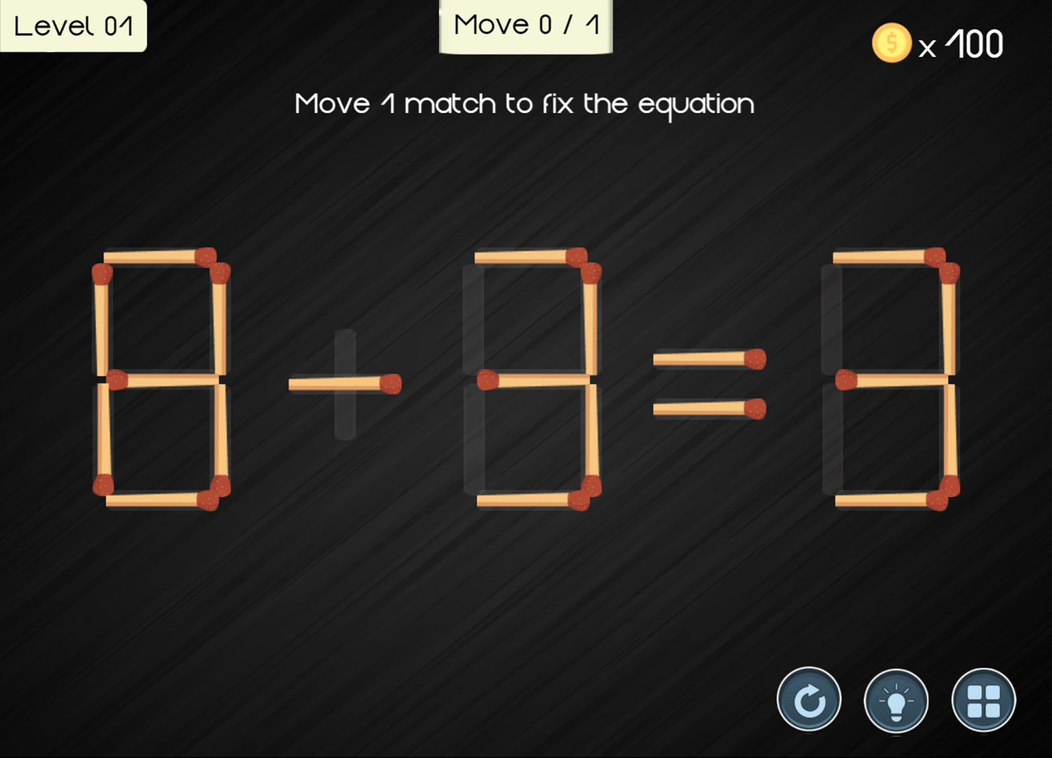 🕹️ Play Math Matchsticks Game Free Online Educational Math Logic