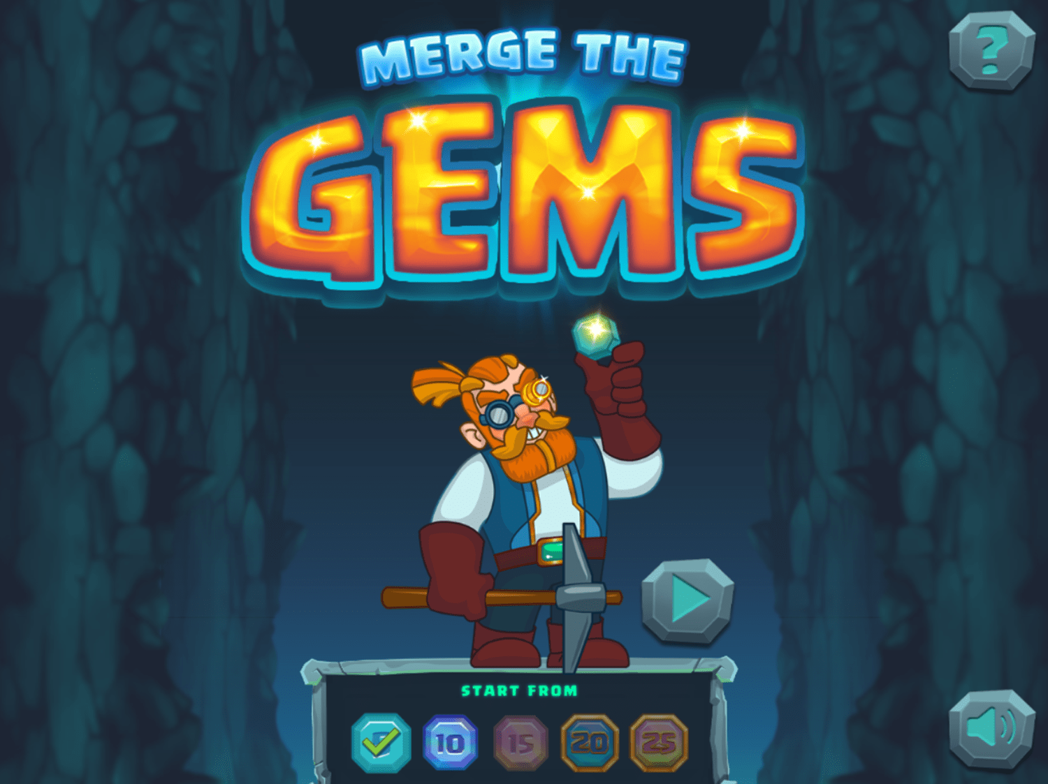 🕹️ Play Merge the Gems Game Free Online Numerical Stone Merging Game