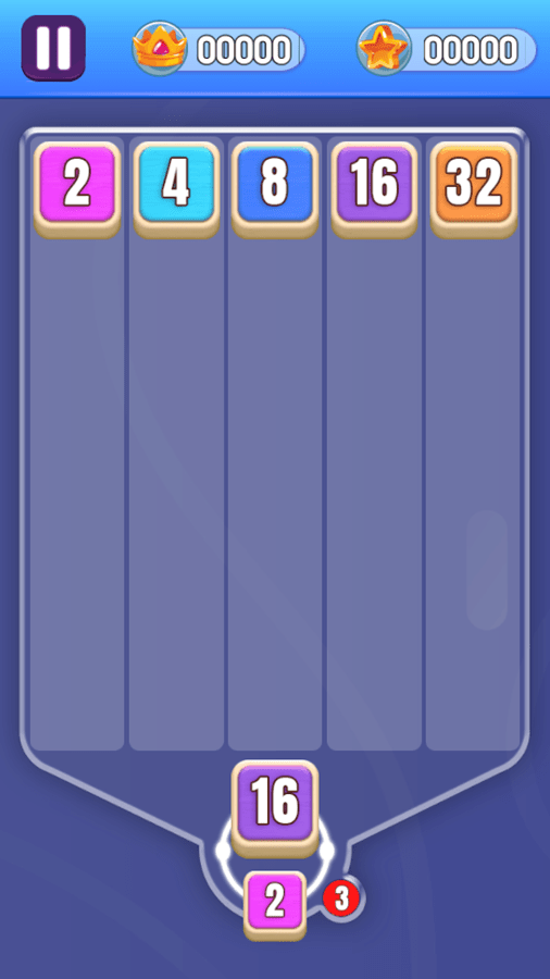 🕹️ Play Number Tiles Game Free Online Numbers Merging Tile Shooting