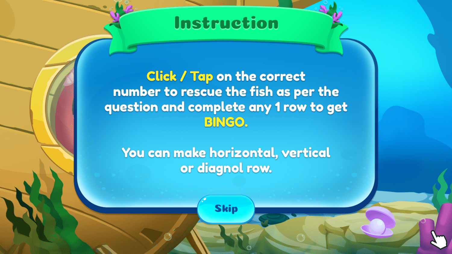 🕹️ Play Rescue Me Game Free Online Educational Math Bingo Video Game for Students