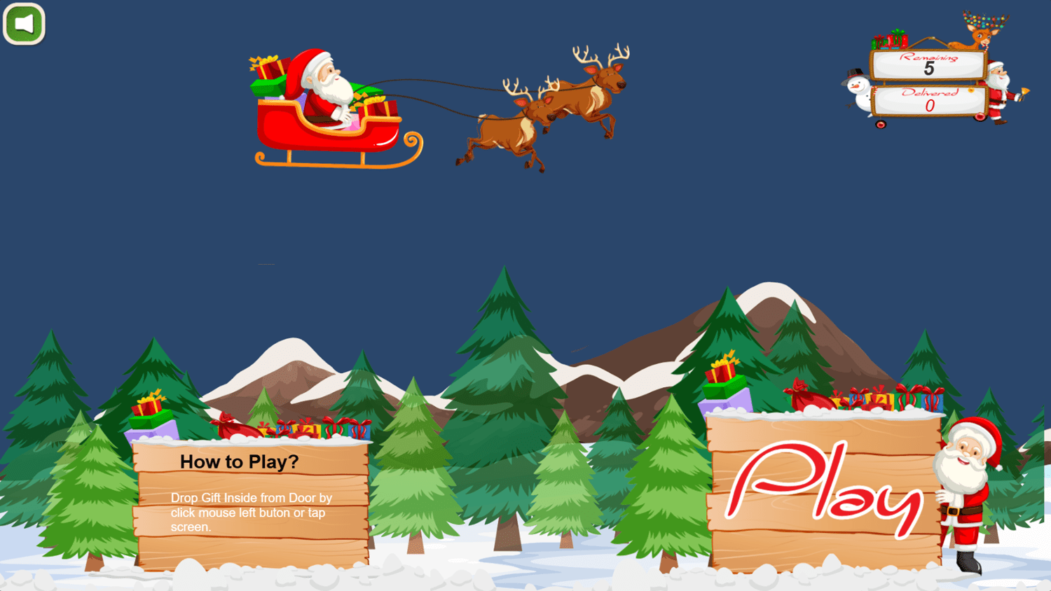 🕹️ Play Santa Delivered Gift Game Free Online Santa Clause Christmas