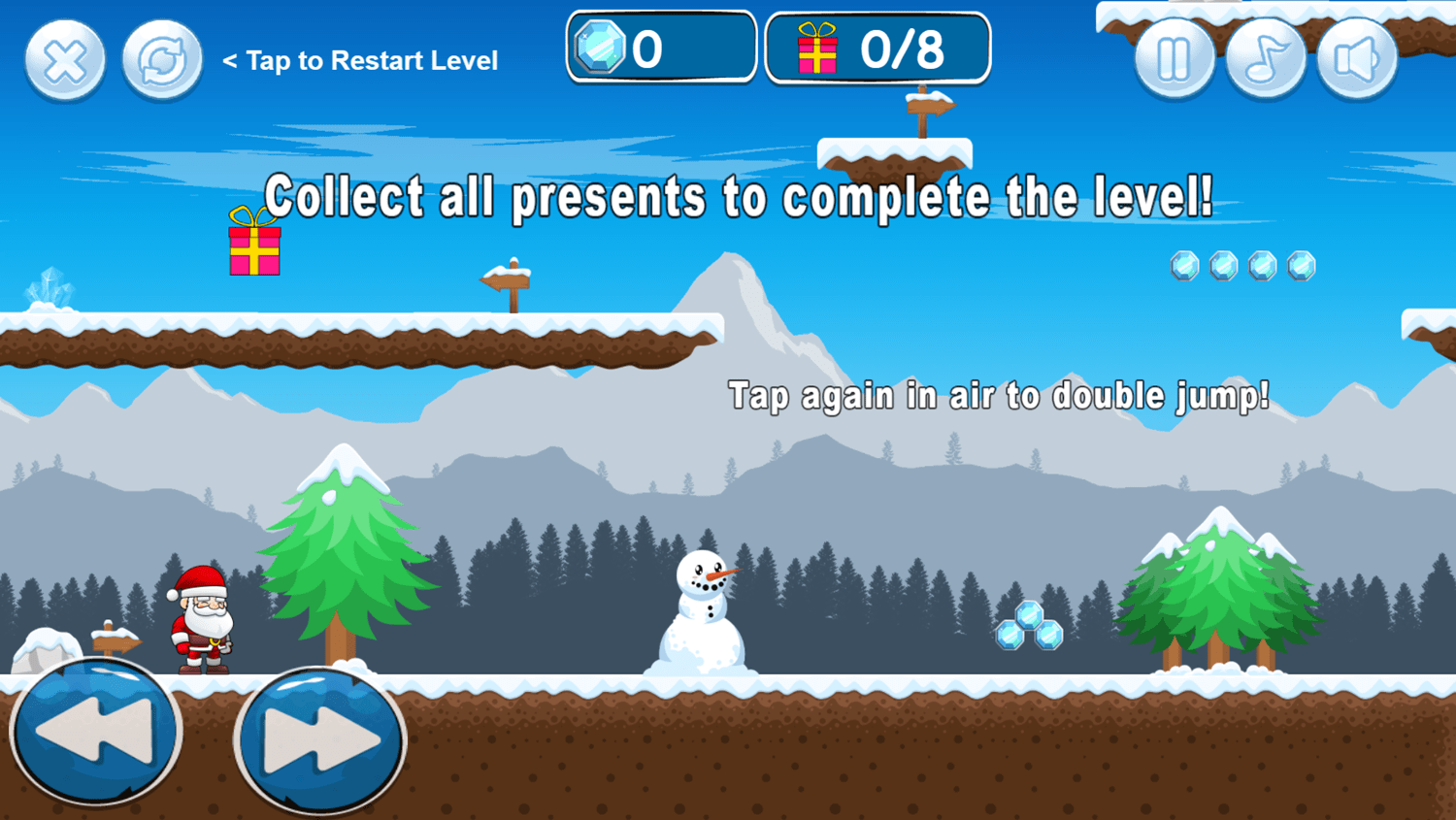 🕹️ Play Santas Platformer Game Free Online Santa Clause Platforming