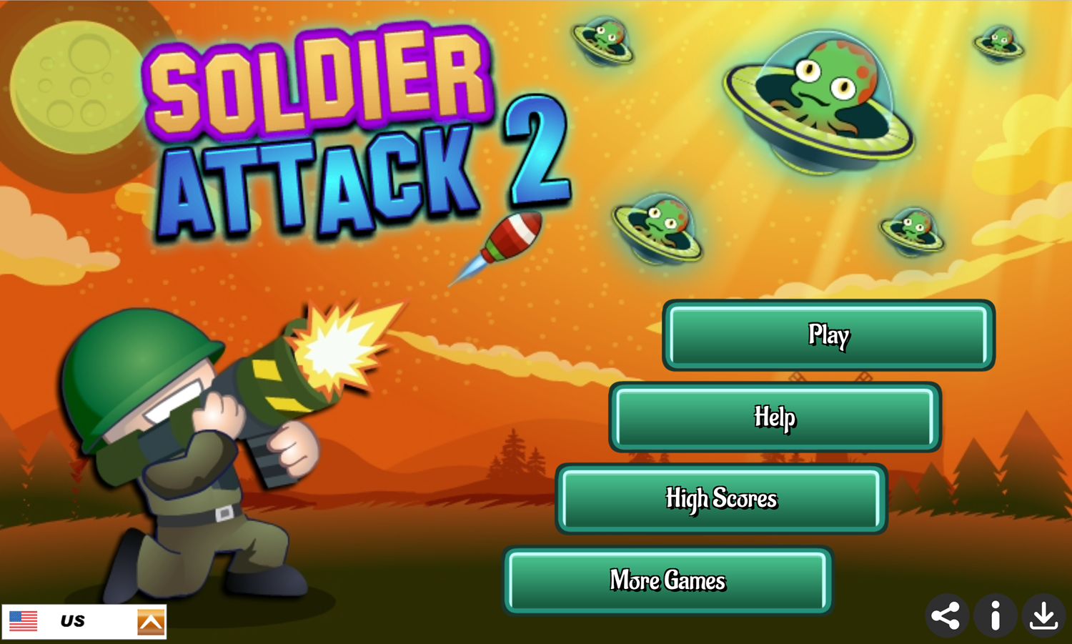 🕹️ Play Soldier Attack 2 Game Free Online Trick Shot Alien Shooter
