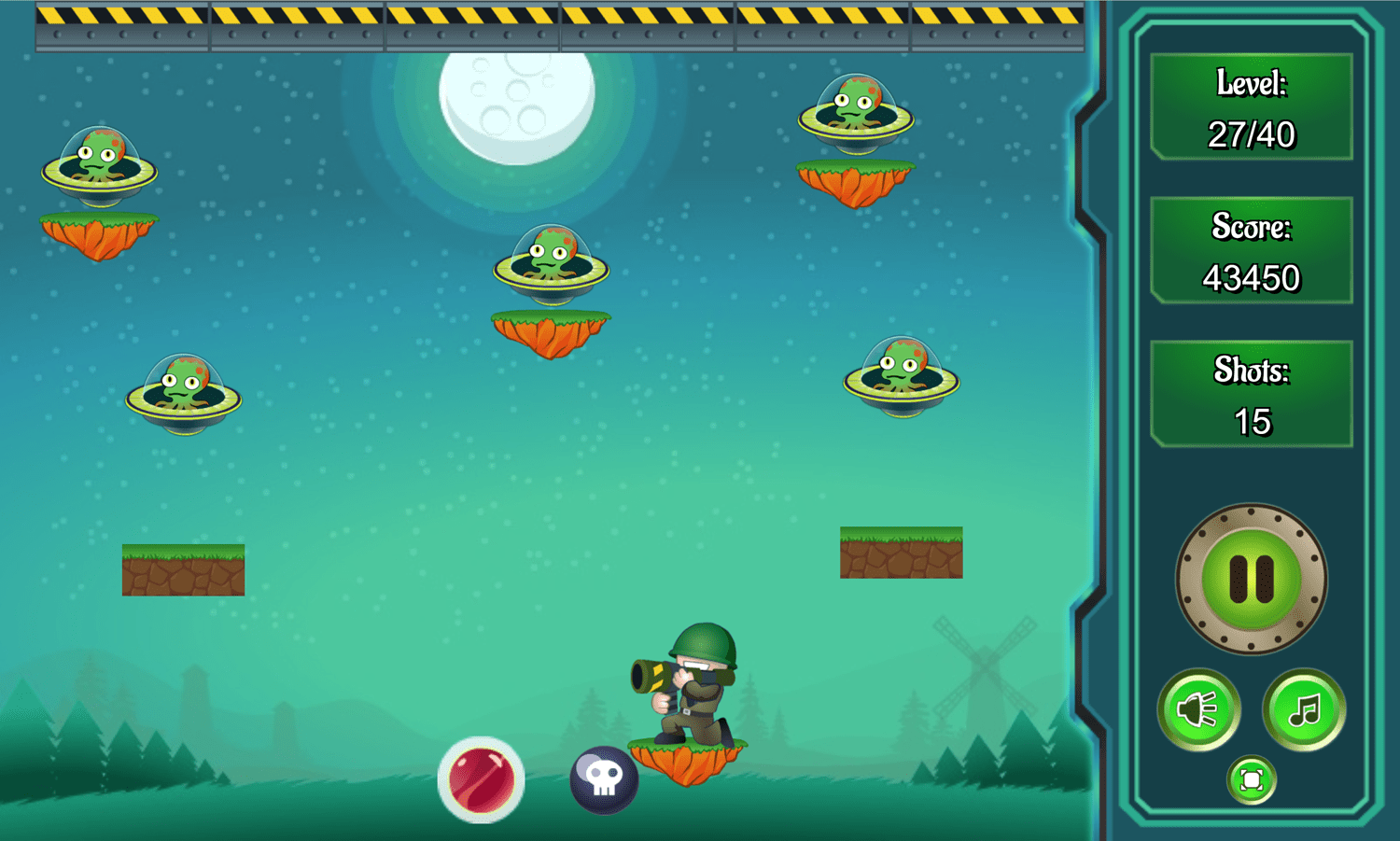 🕹️ Play Soldier Attack 3 Game Free Online Gun Ricochet Trick Shooting