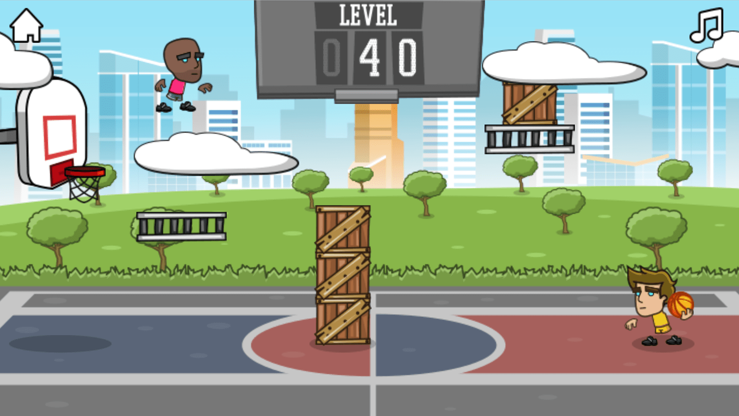 🕹️ Play Street Dunk Game Free Online Trick Shot Basketball Shooting