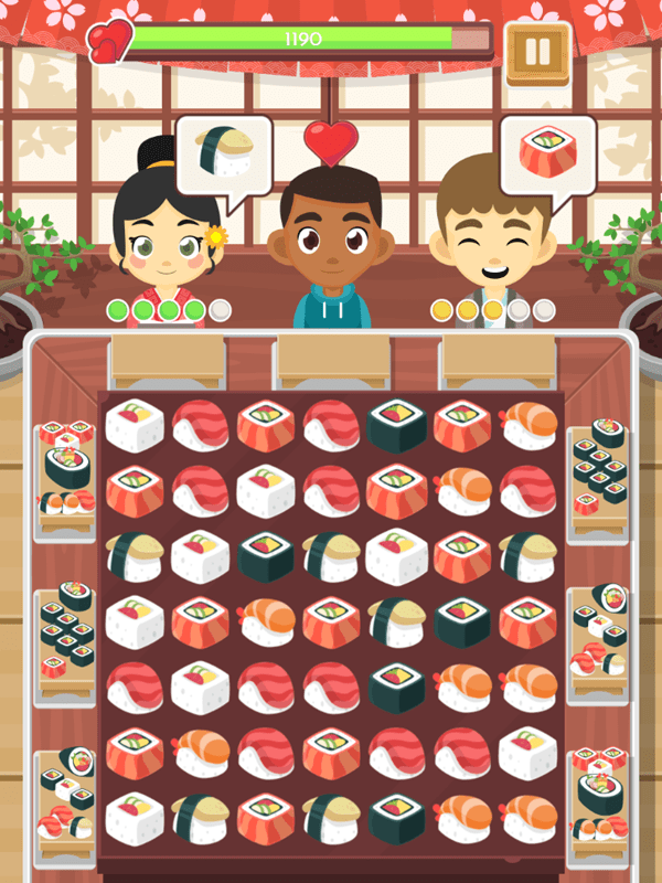 🕹️ Play Sushi Chef Game Free Online Sush Match 3 in a Row Video Game