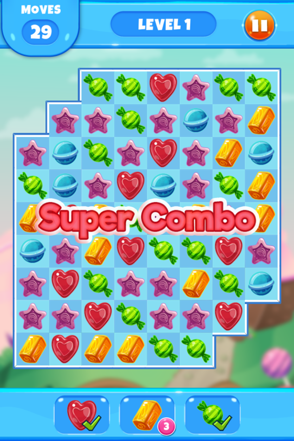 🕹️ Play Sweet Candy Saga Game Free Online Match 3 In a Row Video Game
