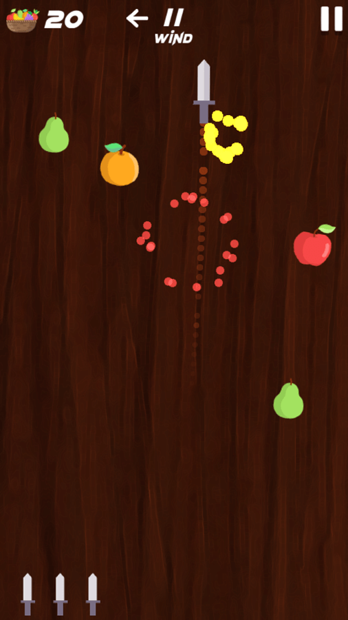 🕹️ Play Throw Daggers Game Free Online Fruit Slicing Knife Throwing