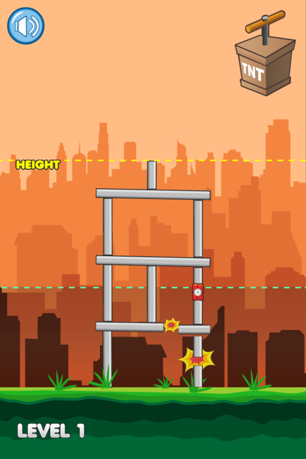 🕹️ Play Tower Boom Game Free Online Dynamite Explosion Building Destruction Video Game for Kids