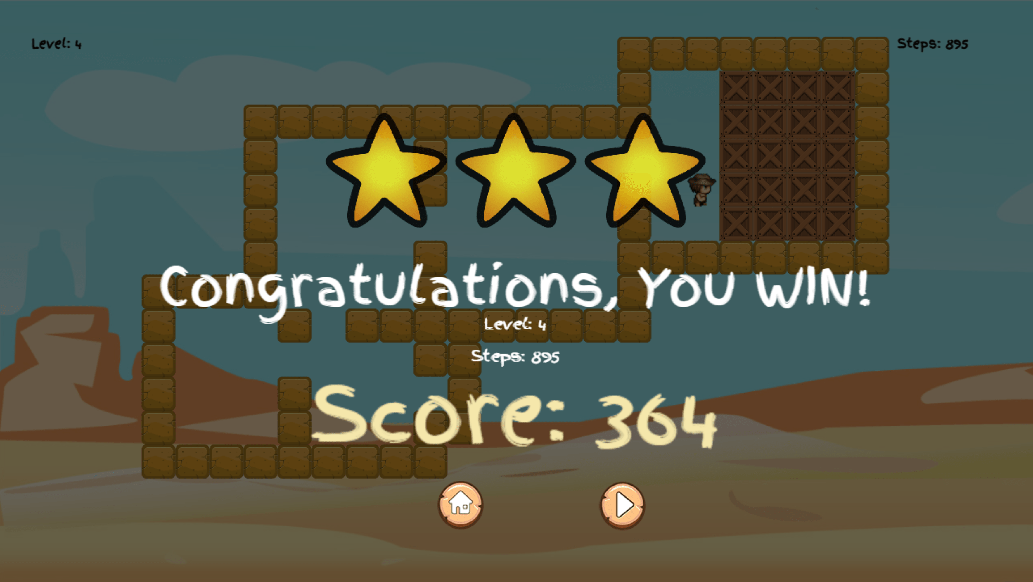 🕹️ Play Wild Cowboy Game Free Online Sokoban Box Moving Logic Puzzle Game