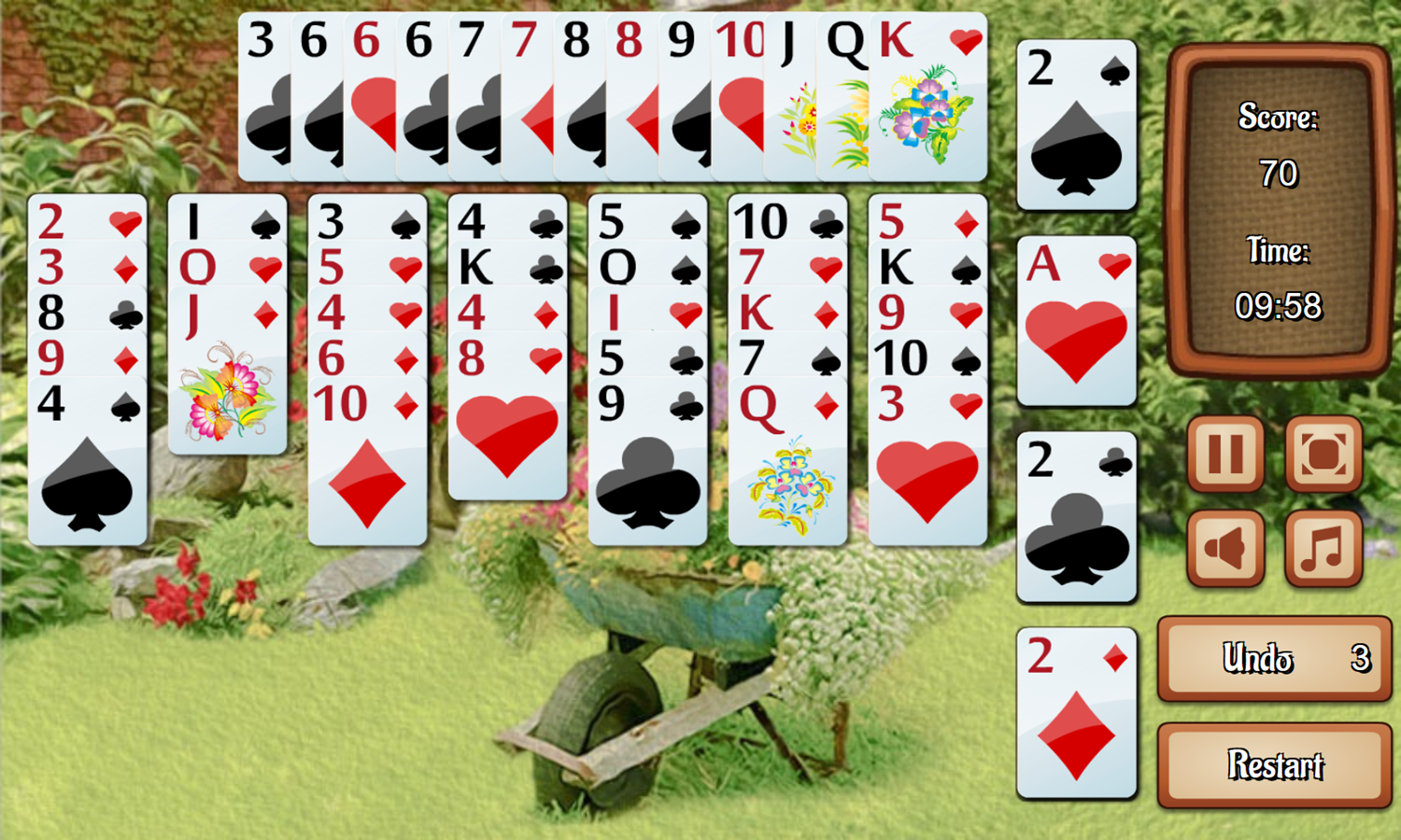 🕹️ Play Wild Flower Solitaire Game Free Online Garden Solitaire Card