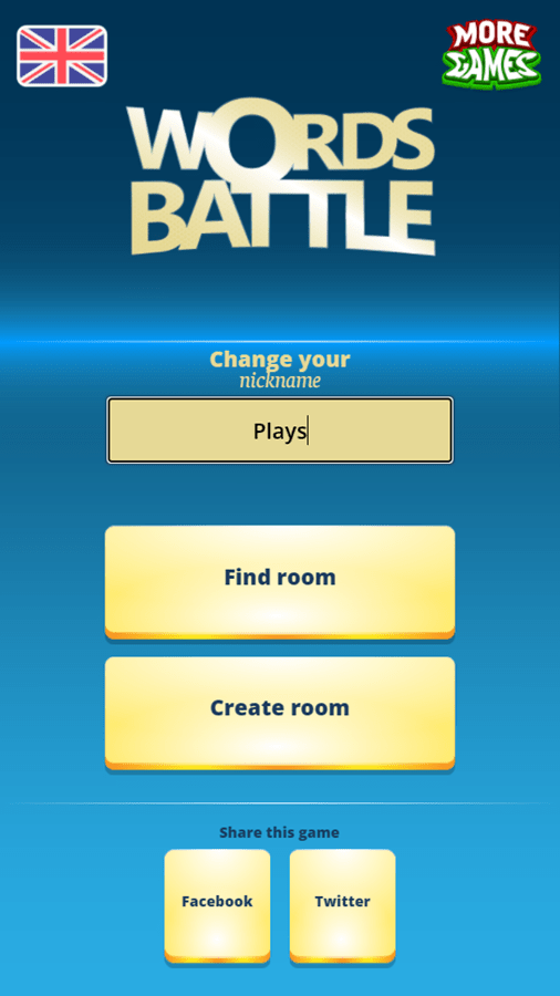 🕹️ Play Words Battle Game Free Online Multiplayer Competitive Letter