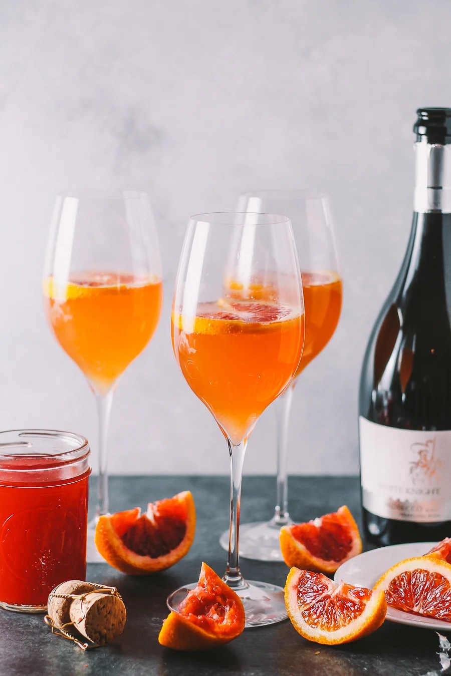 winter citrus mimosas with blood orange & honey Plays Well With Butter