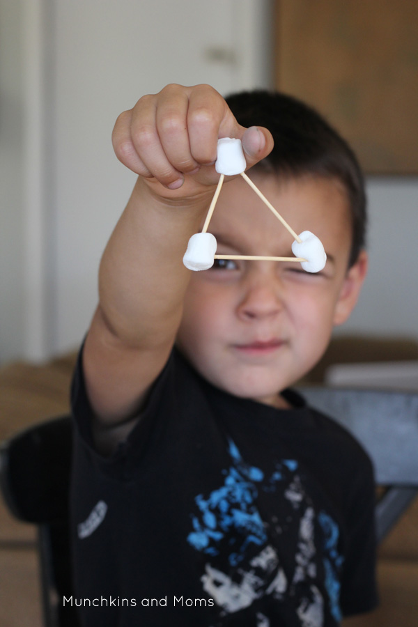 Marshmallow and Toothpick Building Challenge Munchkins and Moms