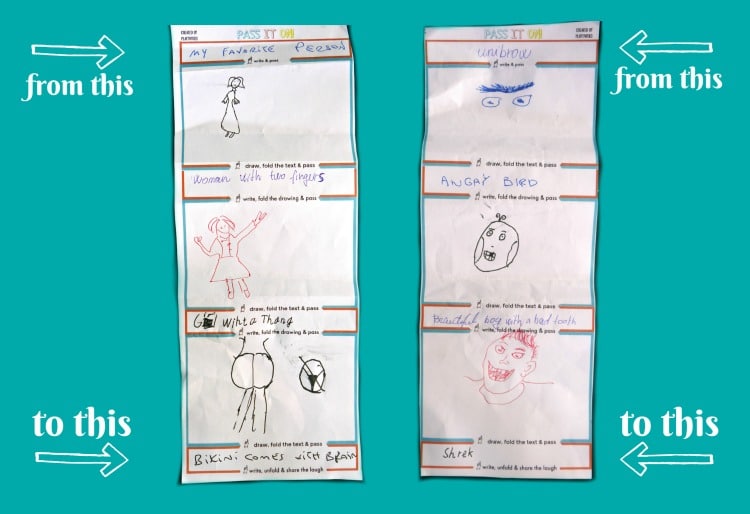 PASS IT ON A Hilarious Family Drawing Game PLAYTIVITIES