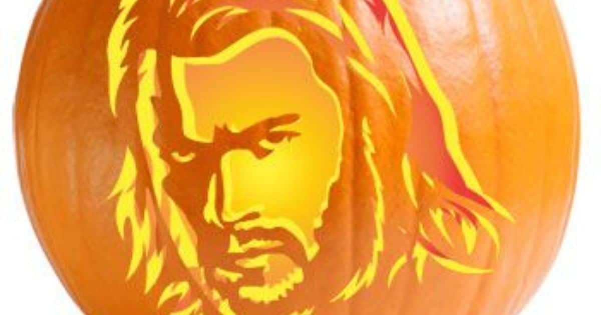 Thor Hammer Pumpkin Stencil