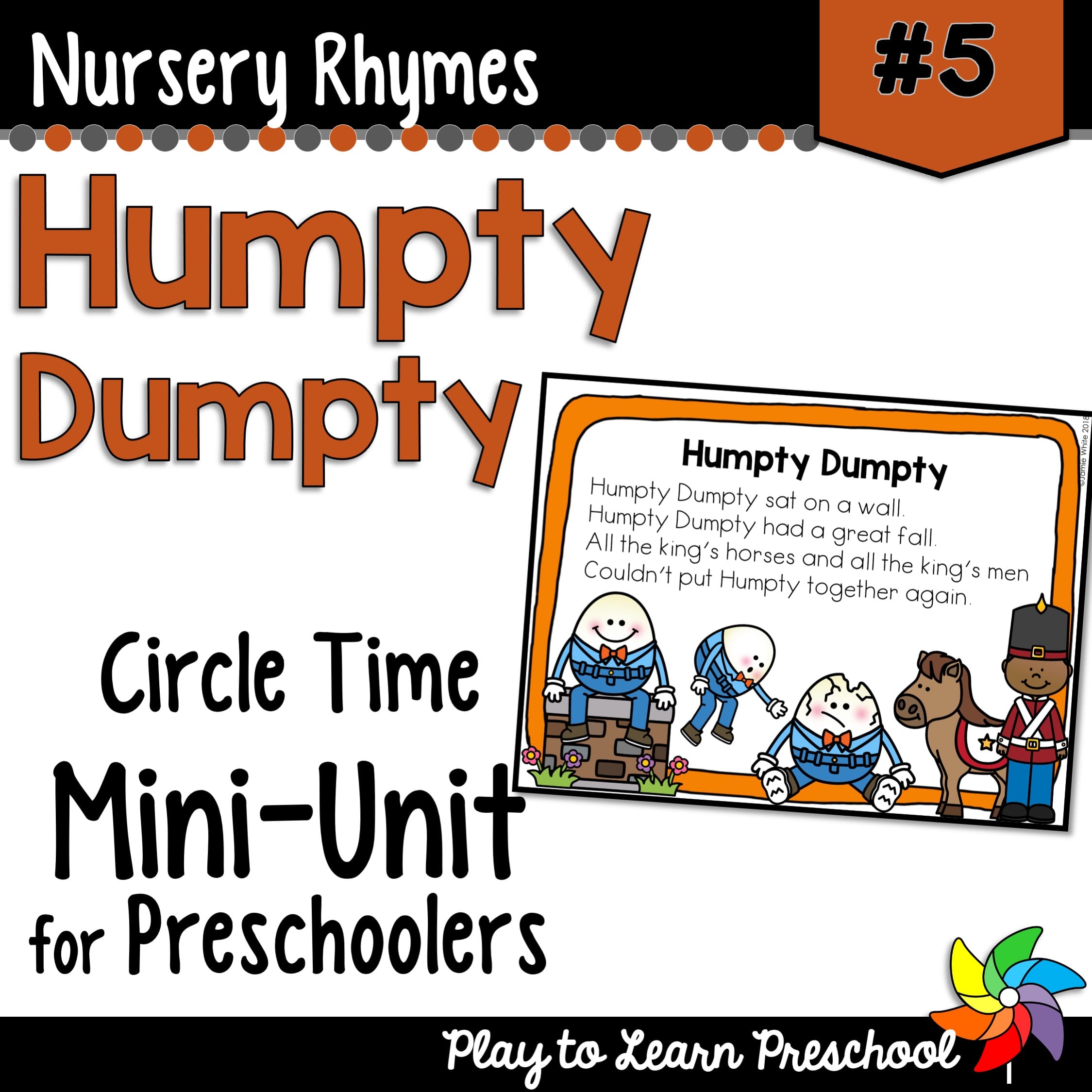 Humpty Dumpty Nursery Rhyme Play to Learn Preschool