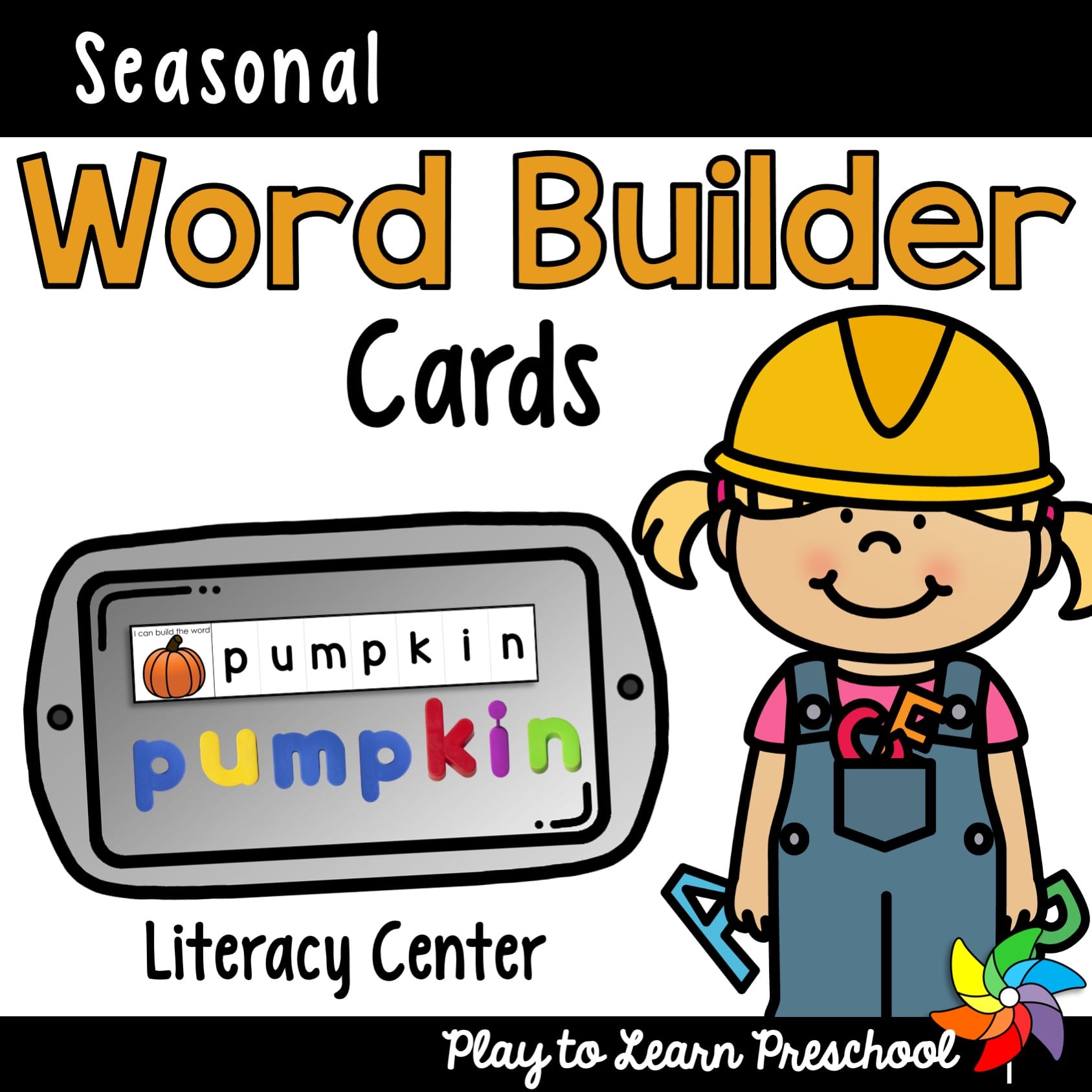 Word Builder Cards for Each Season - Play to Learn Preschool