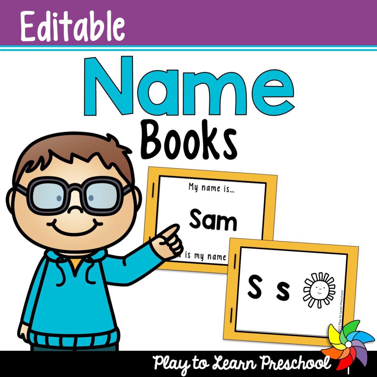 Editable Name Books Play to Learn Preschool Preschool