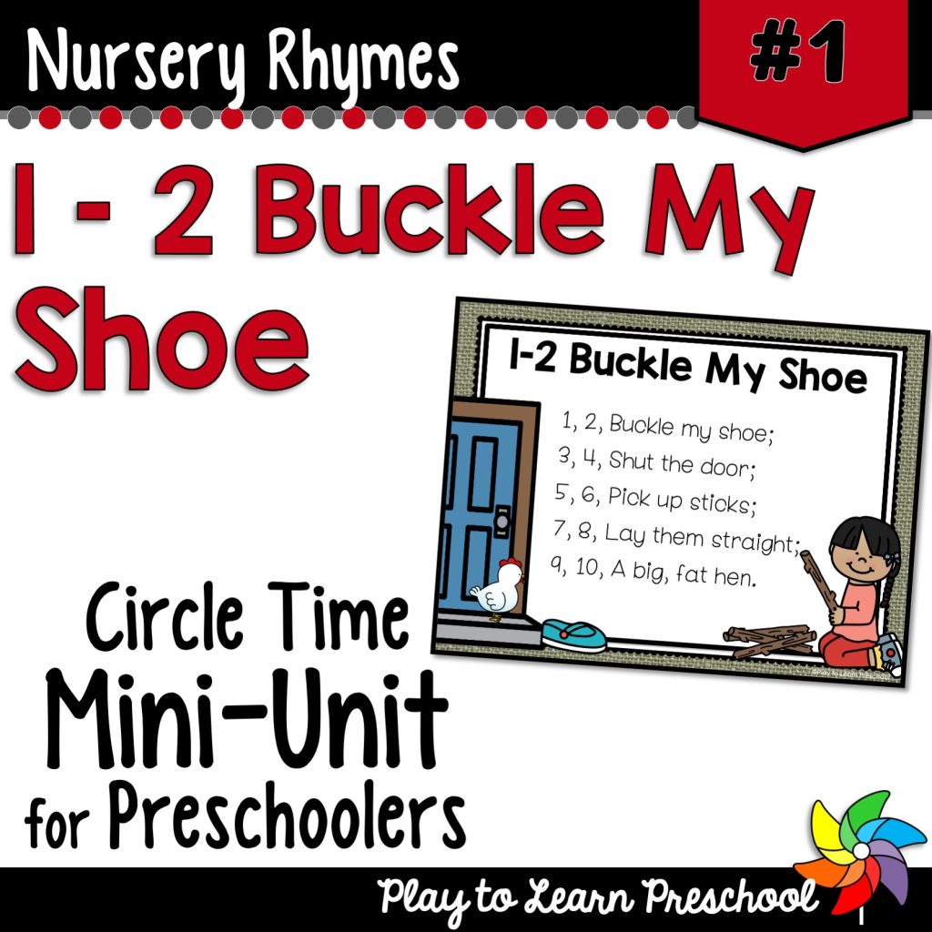 1 2 Buckle My Shoe Nursery Rhyme Play to Learn Preschool