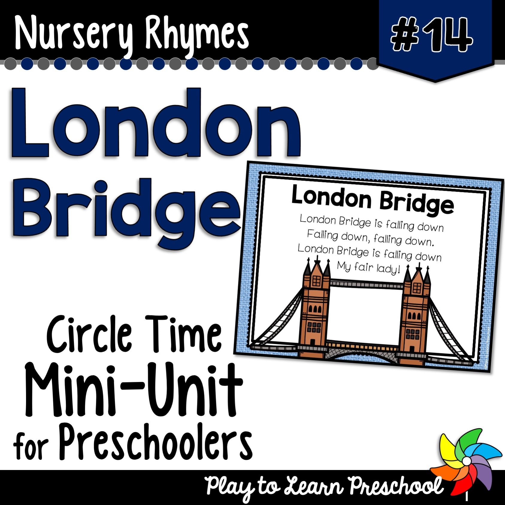 London Bridge Nursery Rhyme Play to Learn Preschool