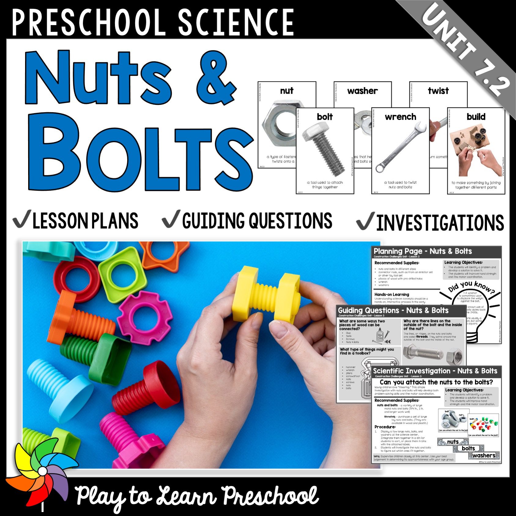 Nuts & Bolts Preschool Science Center Play to Learn Preschool
