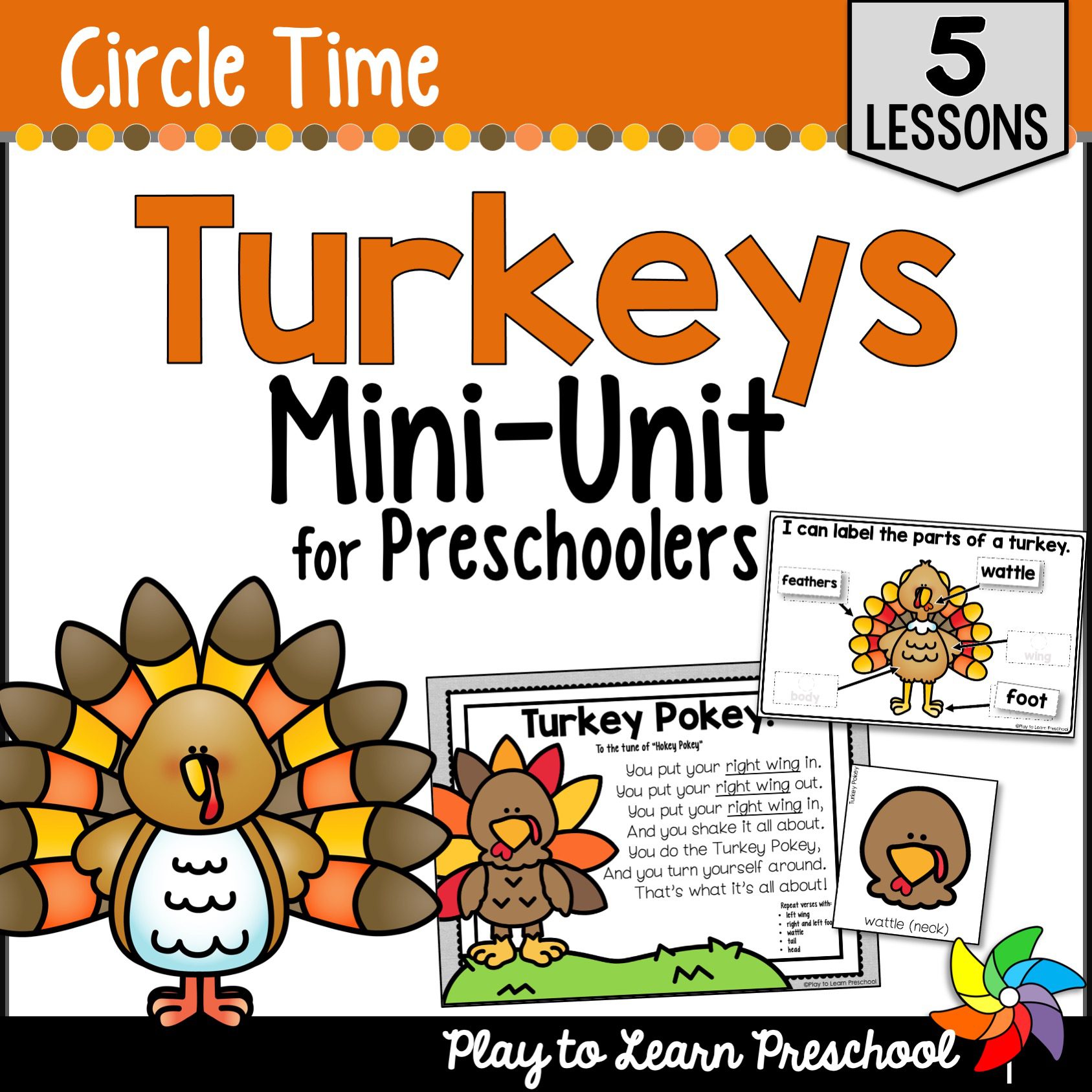 Turkey Unit Lesson Plans Activities for Preschool PreK Play to