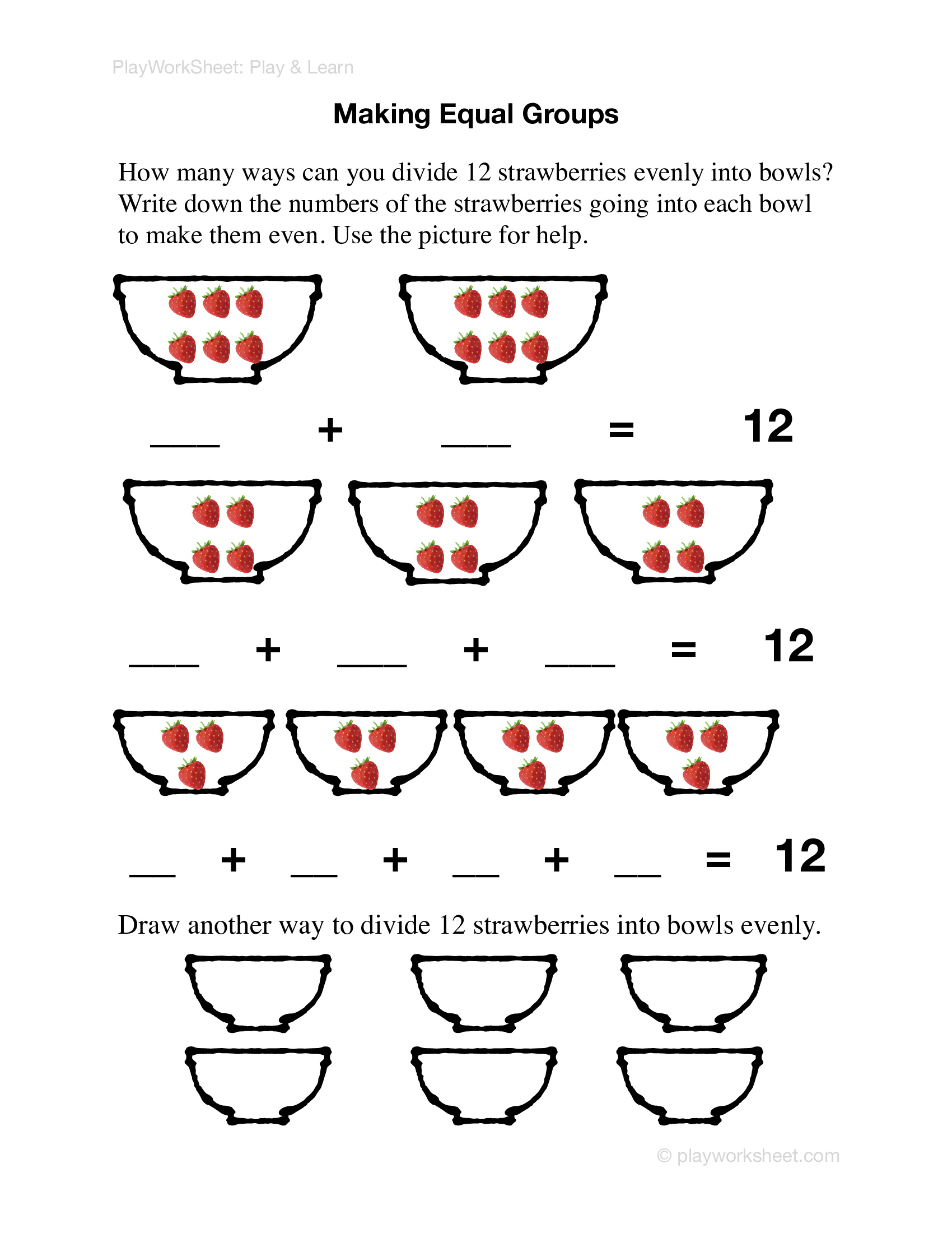 Making Equal Groups | Free Printables for Kids