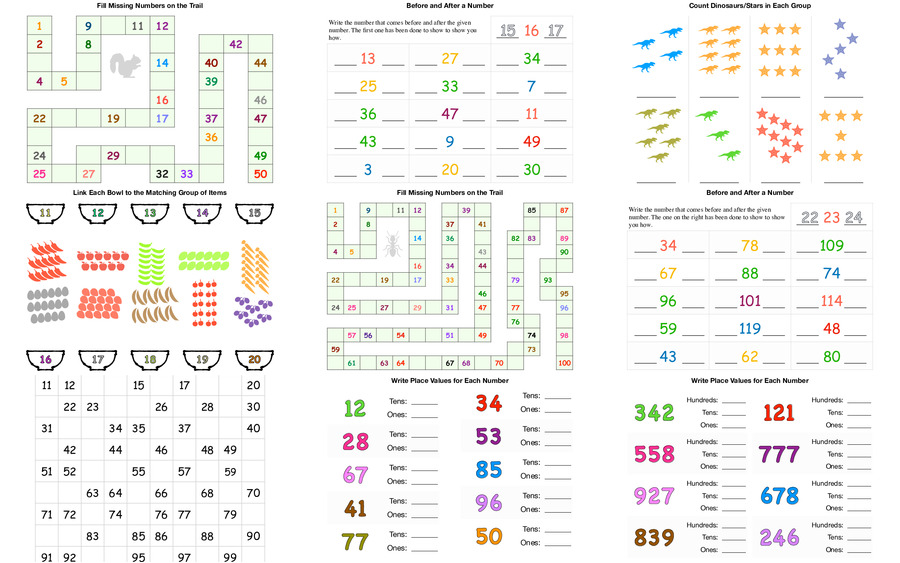 Kindergarten Mathematics Workbook Free Printables for Kids