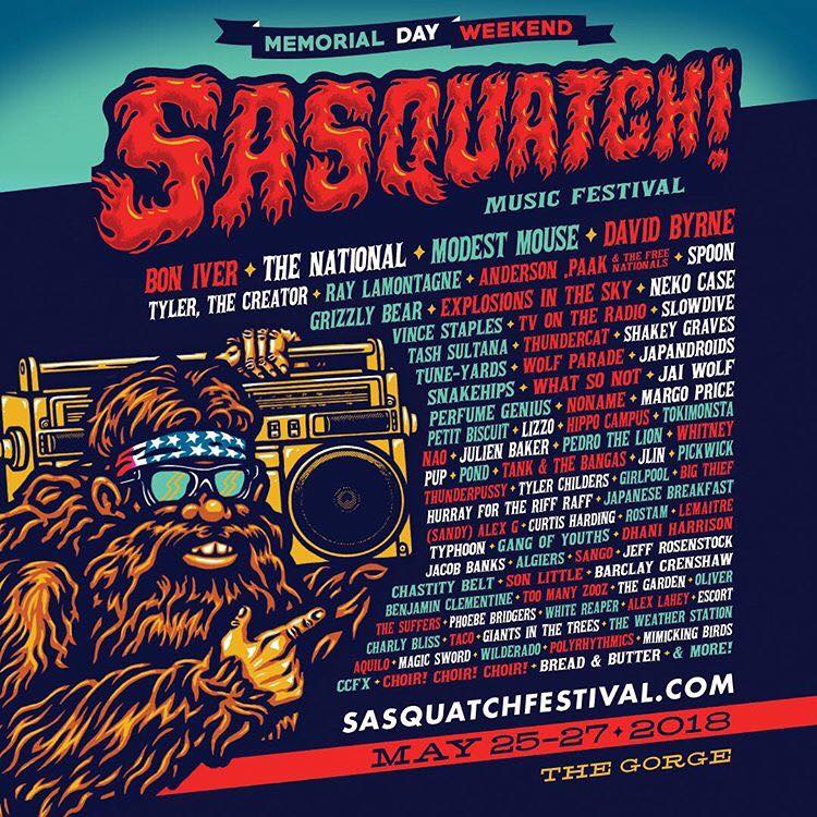 Sasquatch! Music Festival drops 2018 lineup