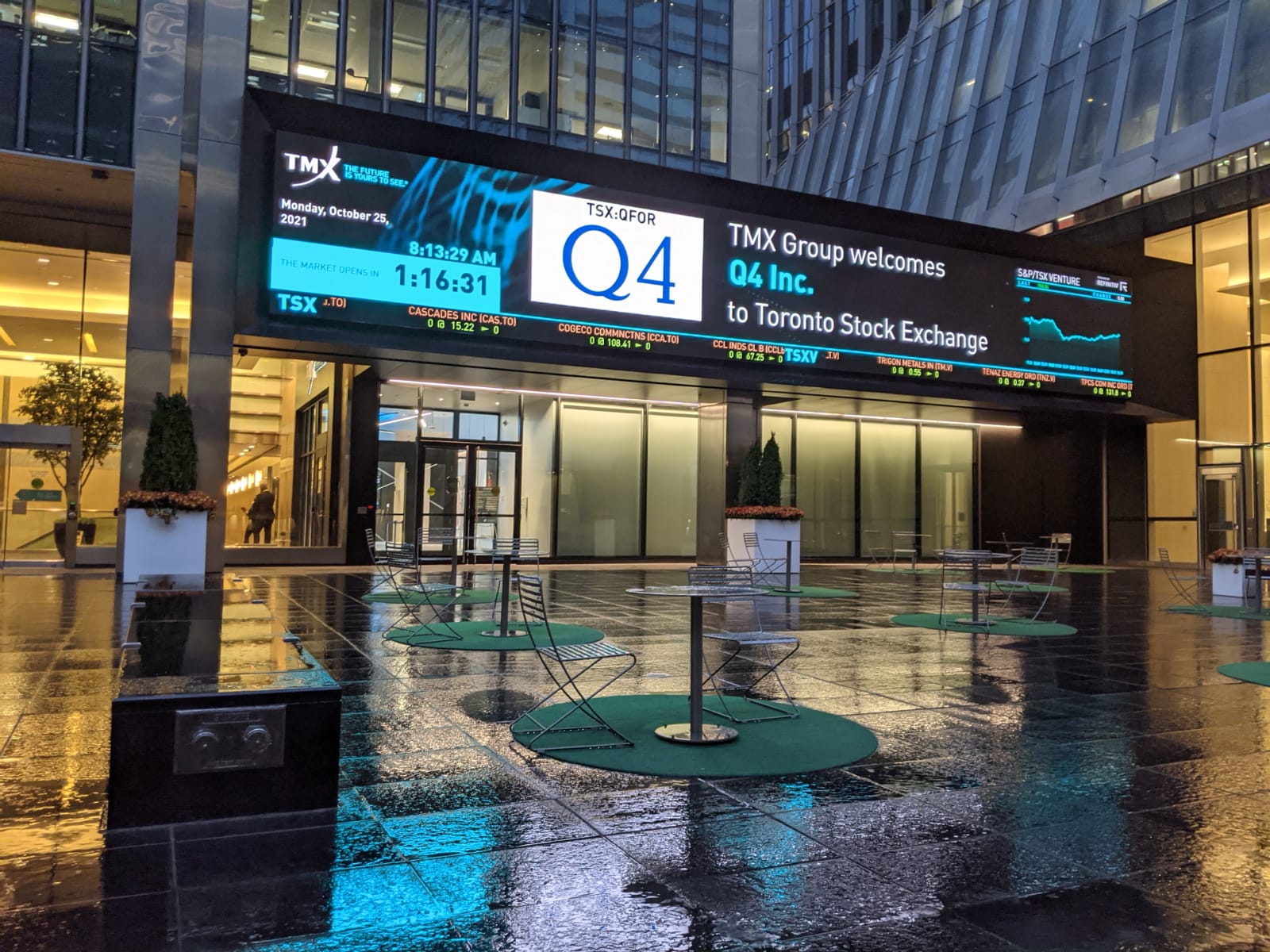 Q4 Inc. Goes Public on the TSX, Raising 100 Million Plaza Ventures