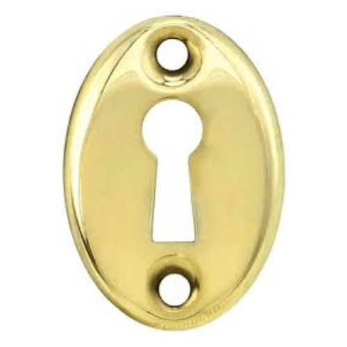 Keyhole Plate Oval Brass Plaza Board Centre