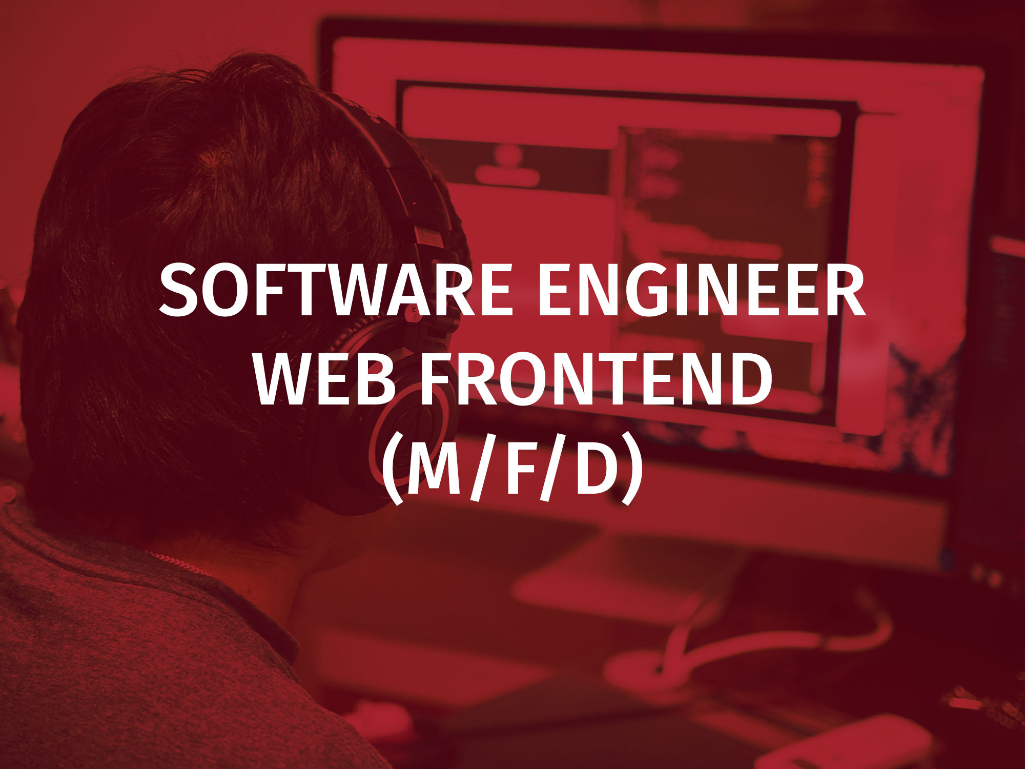SOFTWARE ENGINEER WEB FRONTEND (M/F/D)