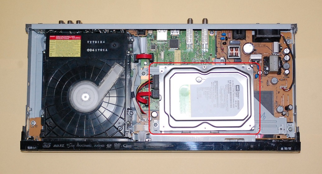 パナソニック DIGA ブルーレイレコーダー DMRBRT300 ハードディスク交換方法