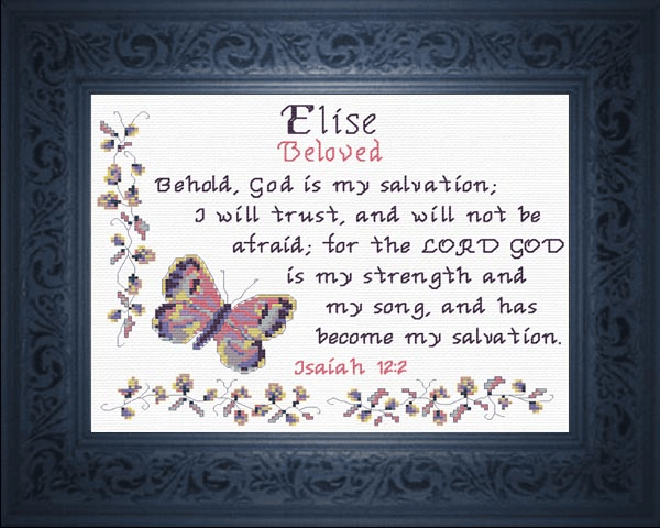 Name Blessings Elise Crafting CrossStitch Other