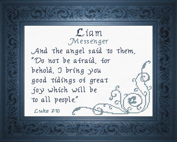 Name Blessings Liam Crafting CrossStitch Religious
