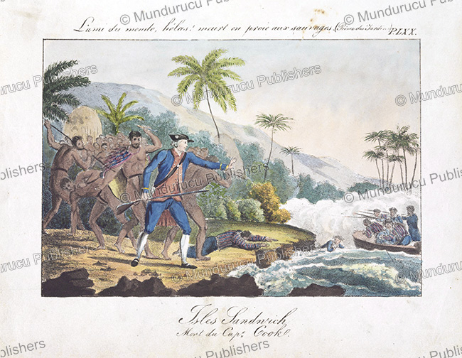 Death of Captain Cook, Hawaii, after John ber, c. 1890 Photos and Images Travel