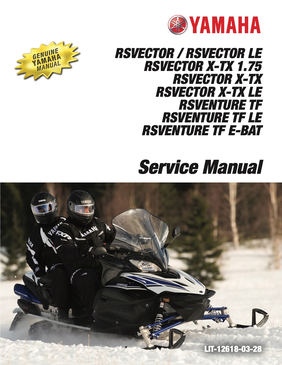 YAMAHA SNOWMOBILE RSVECTOR & Repair manual Documents and