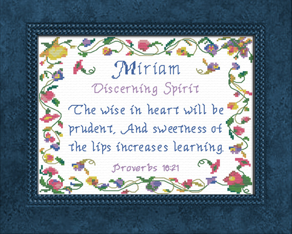 Name Blessings Miriam Crafting CrossStitch Other