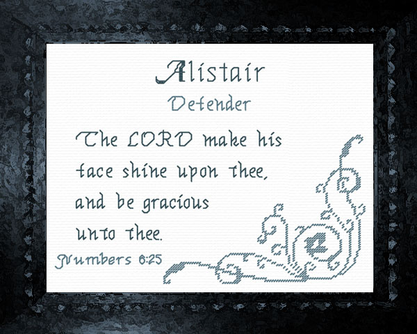 Name Blessings Alistair Crafting CrossStitch Other