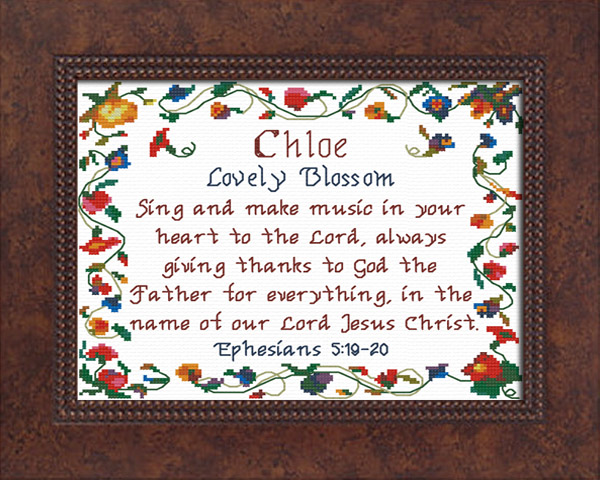 Name Blessings Chloe 5 Crafting CrossStitch Other