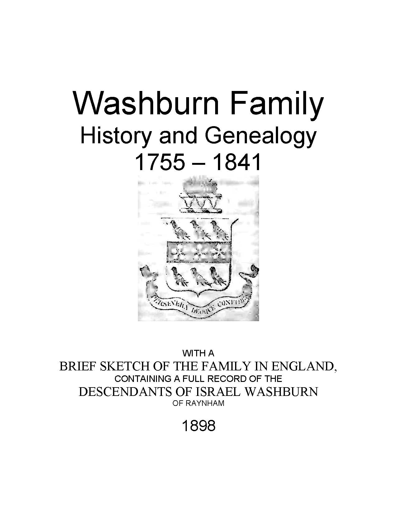 Washburn Family History and Genealogy eBooks History