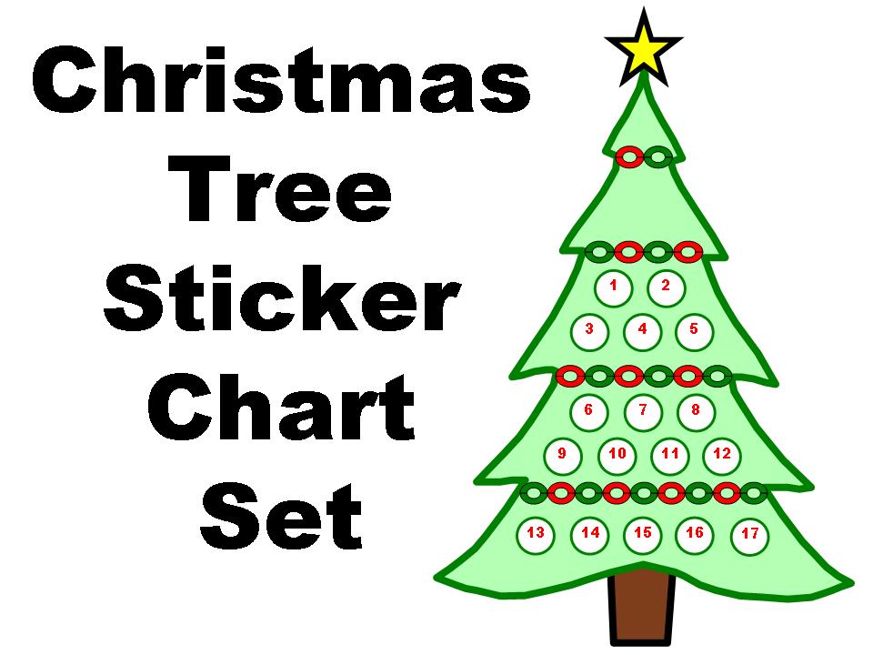 Christmas Tree Sticker Chart Set Other Files Documents and Forms