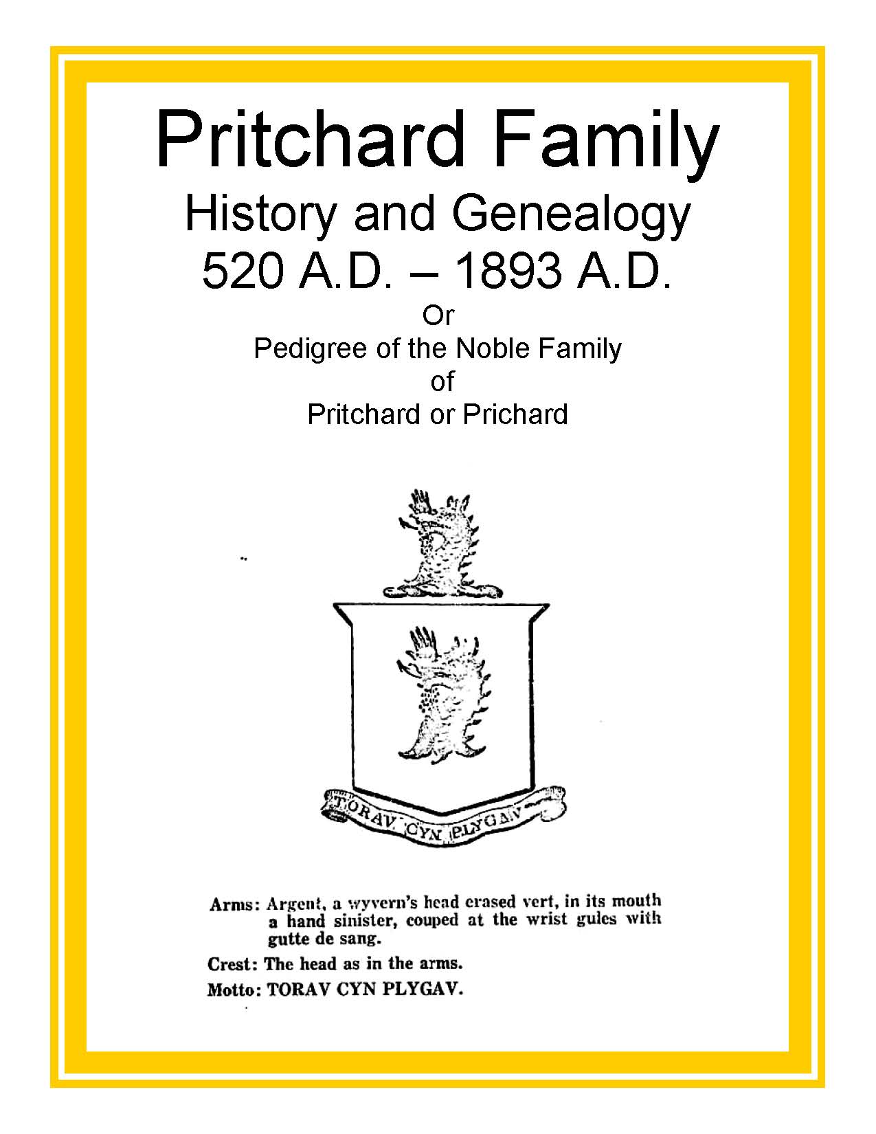 Pritchard Family History and Genealogy eBooks History