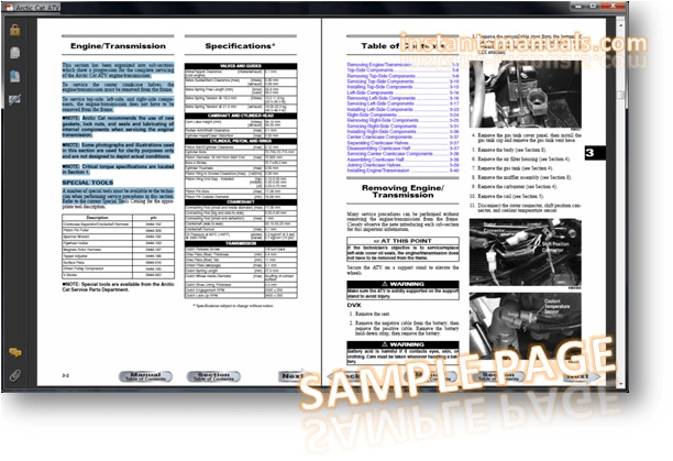Arctic Cat ATVs service repair manuals PDF