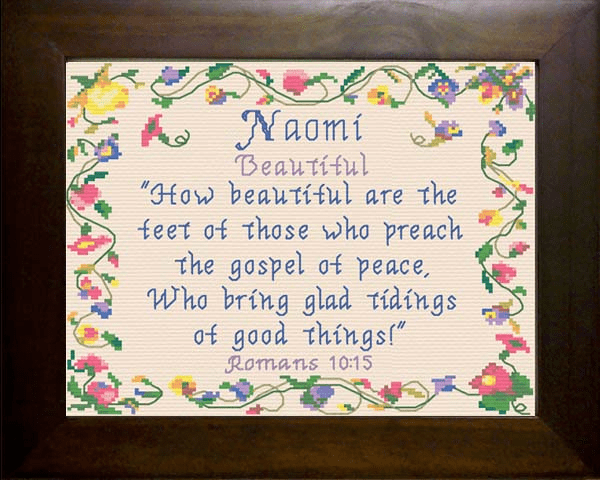 Name Blessings Naomi Crafting CrossStitch Religious